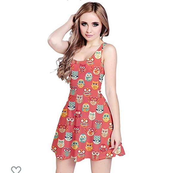 Dresses & Skirts - Orange Owl Sleeveless Dress